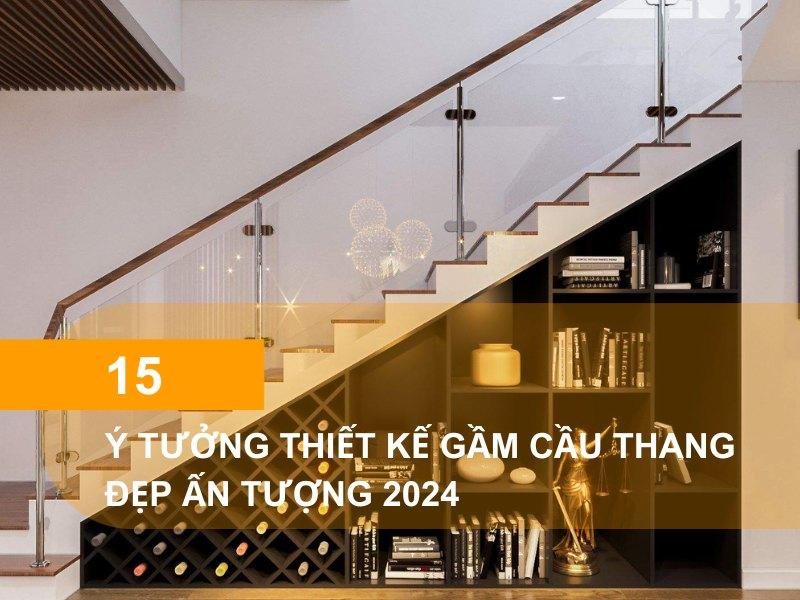 Ý tưởng thiết kế thông minh cho không gian dưới gầm cầu thang chữ U, biến nó thành tủ lưu trữ tích hợp và khu vực đọc sách nhỏ gọn